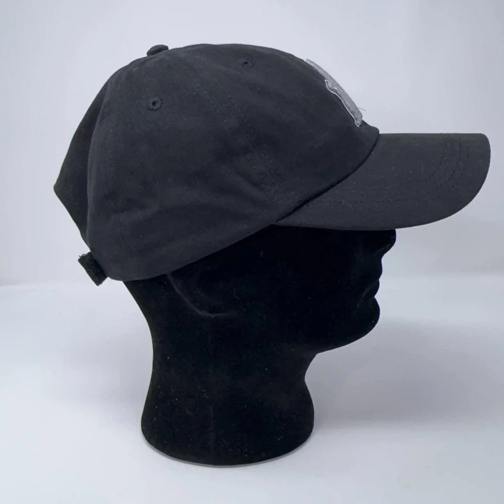 Johnny-O Hat Black 3D Embroidered Logo Surfing Adjustable Hat West Coast Prep